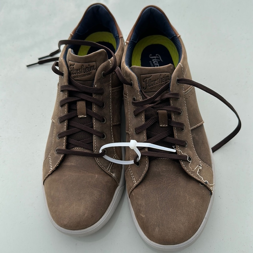 New Florsheim Shoes Crossover Lace to Toe Sneaker Mushroom Size 11.5M - Picture 1 of 4